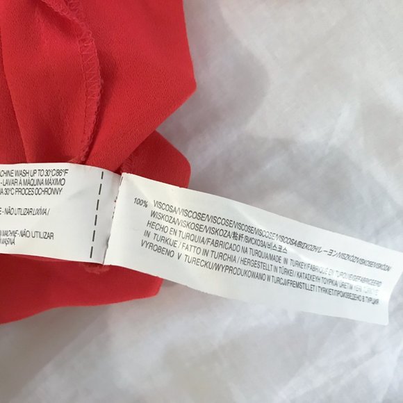 Zara Tunic Blouse Red S - Picture 7 of 9